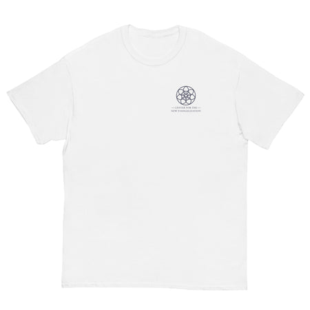 White T with Navy CNE Logo